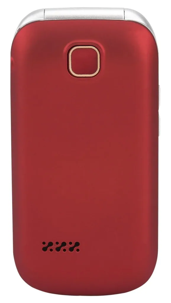 Large button flip phone, red