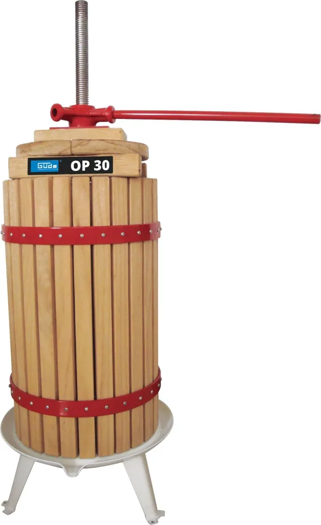 Fruitpers OP 30, 30 liter met mechanische aandrijving