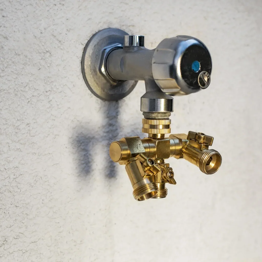 3-way water distributor - 3 taps with 3/4" external thread
