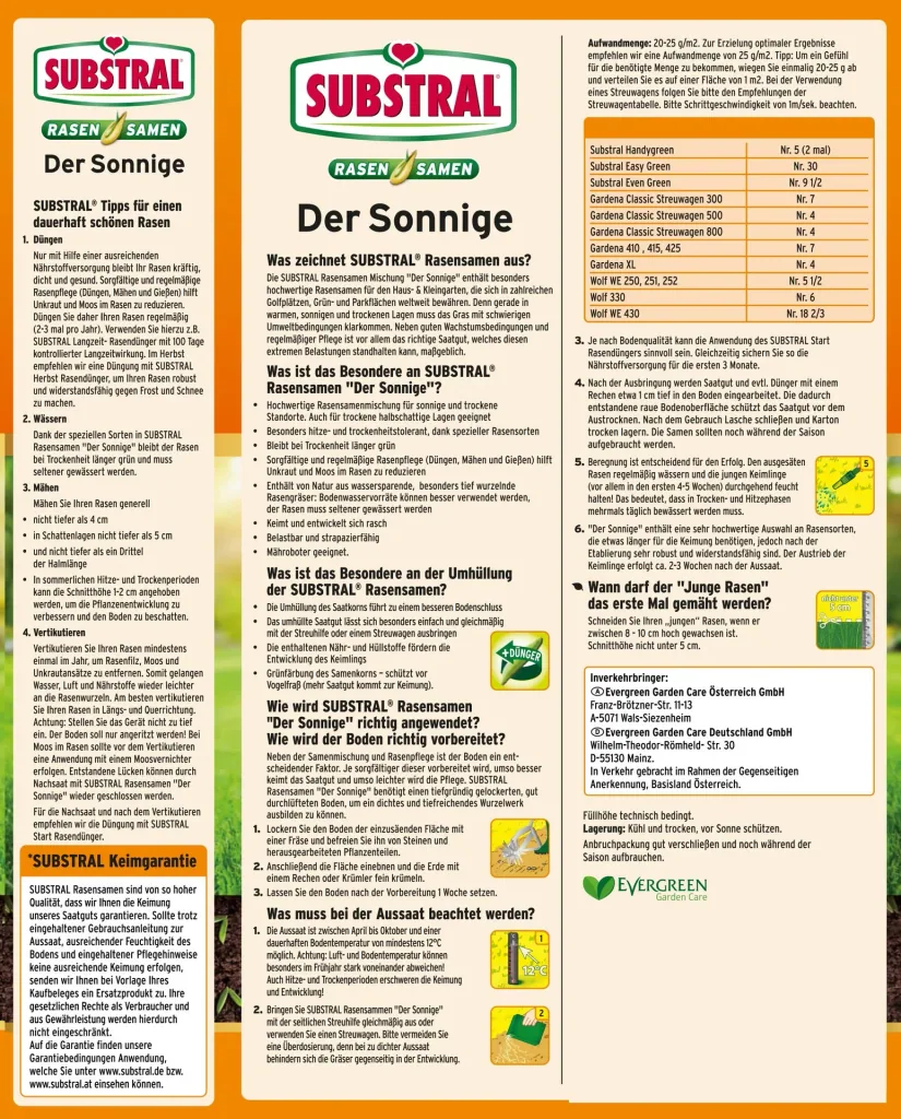 Lawn seed "The Sunny" - 1.125 kg