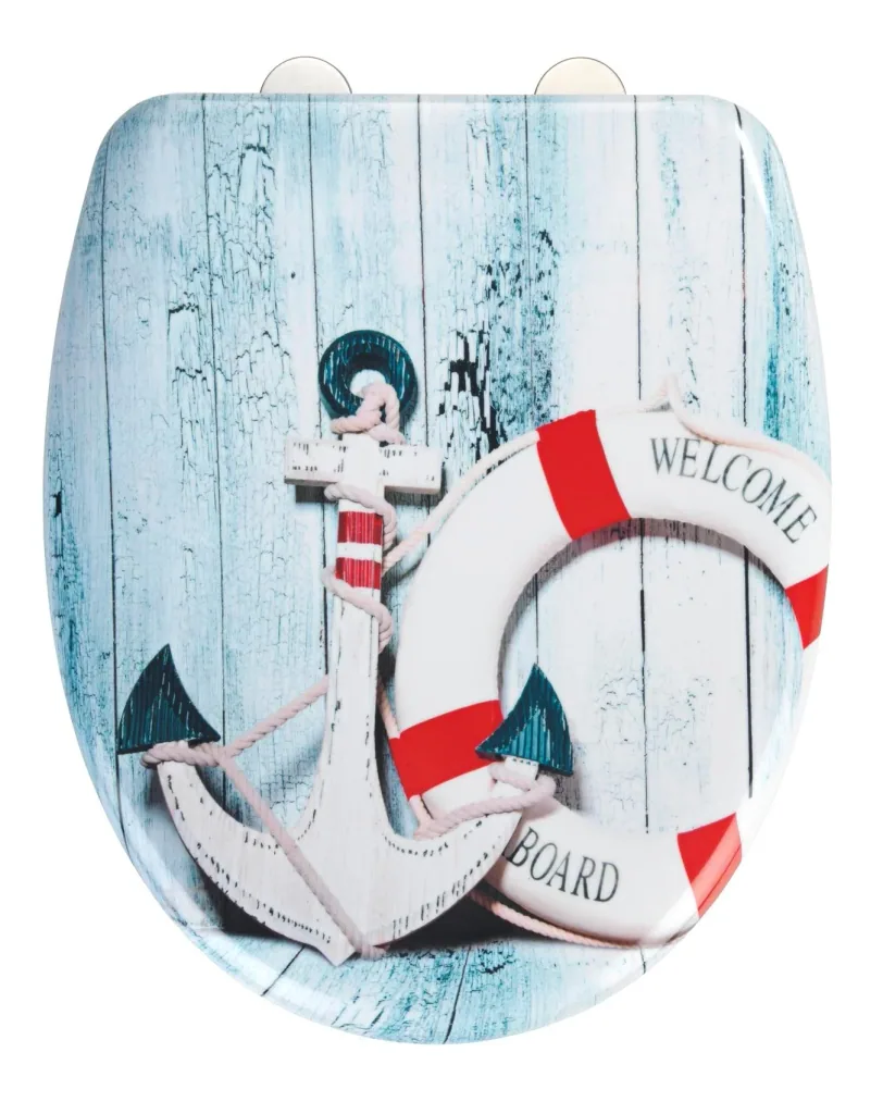 Toilet seat "Welcome board", Duroplast