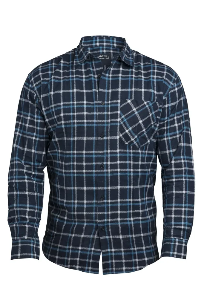 Checked flannel shirt, length 85cm, size 41/42, color-sorted