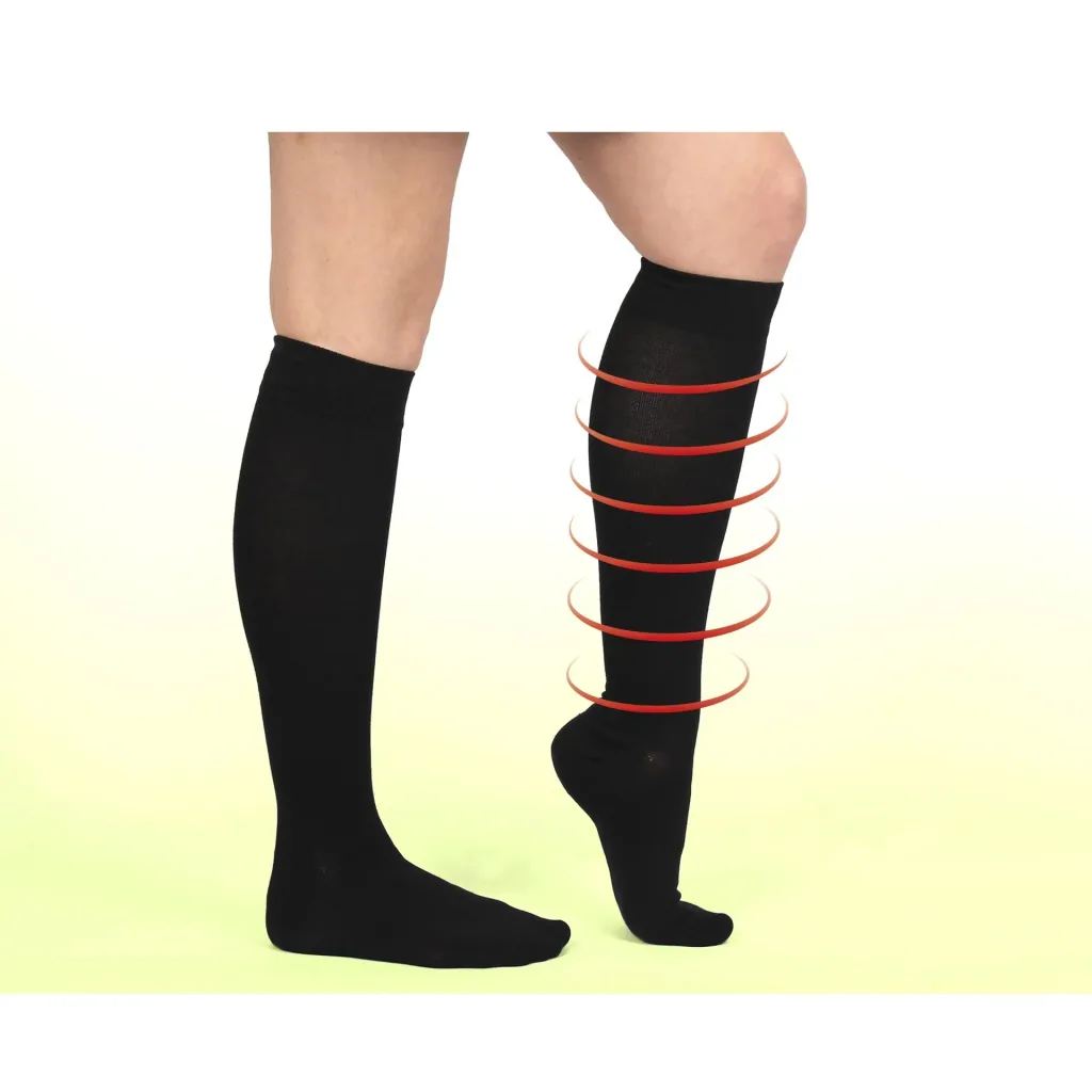 Energy LYCRA support knee socks, black, size 35 - 38, 1 pair