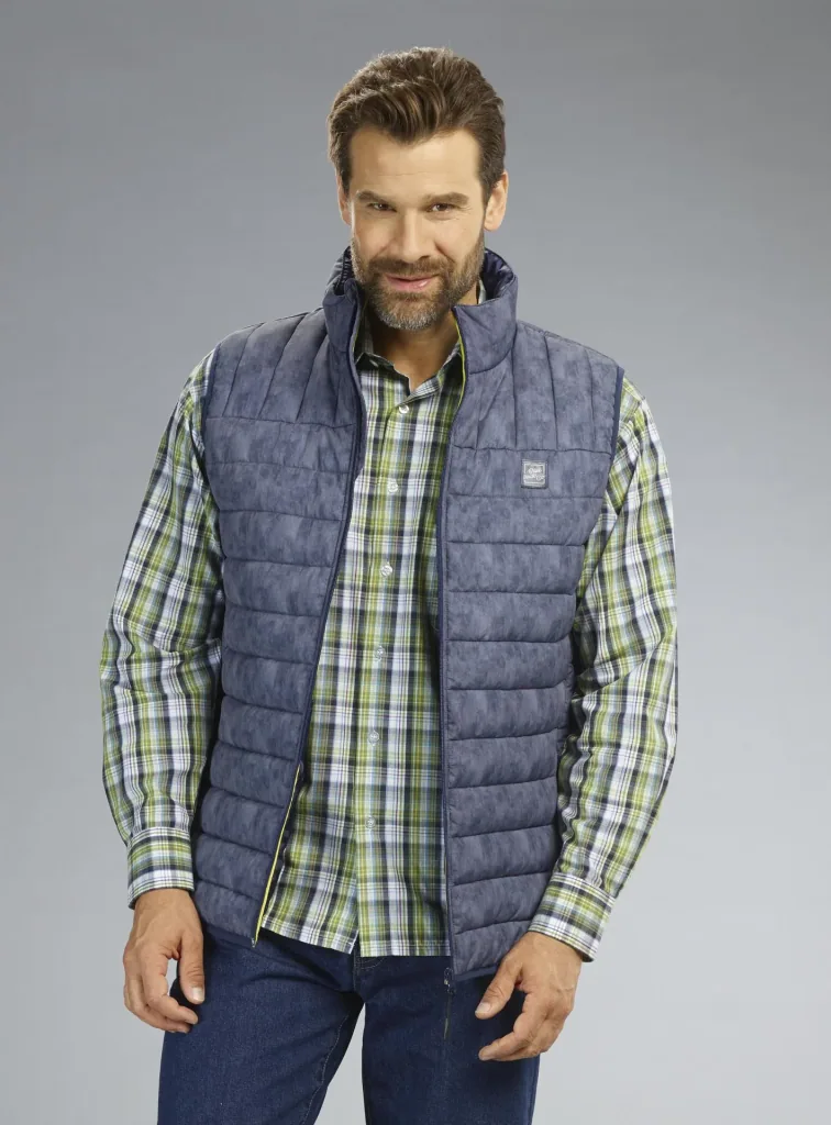 Vest with zipper, color blue, size M