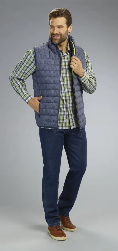 Vest with zipper, color blue, size M