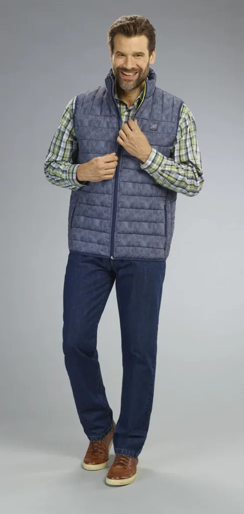 Vest with zipper, color blue, size M