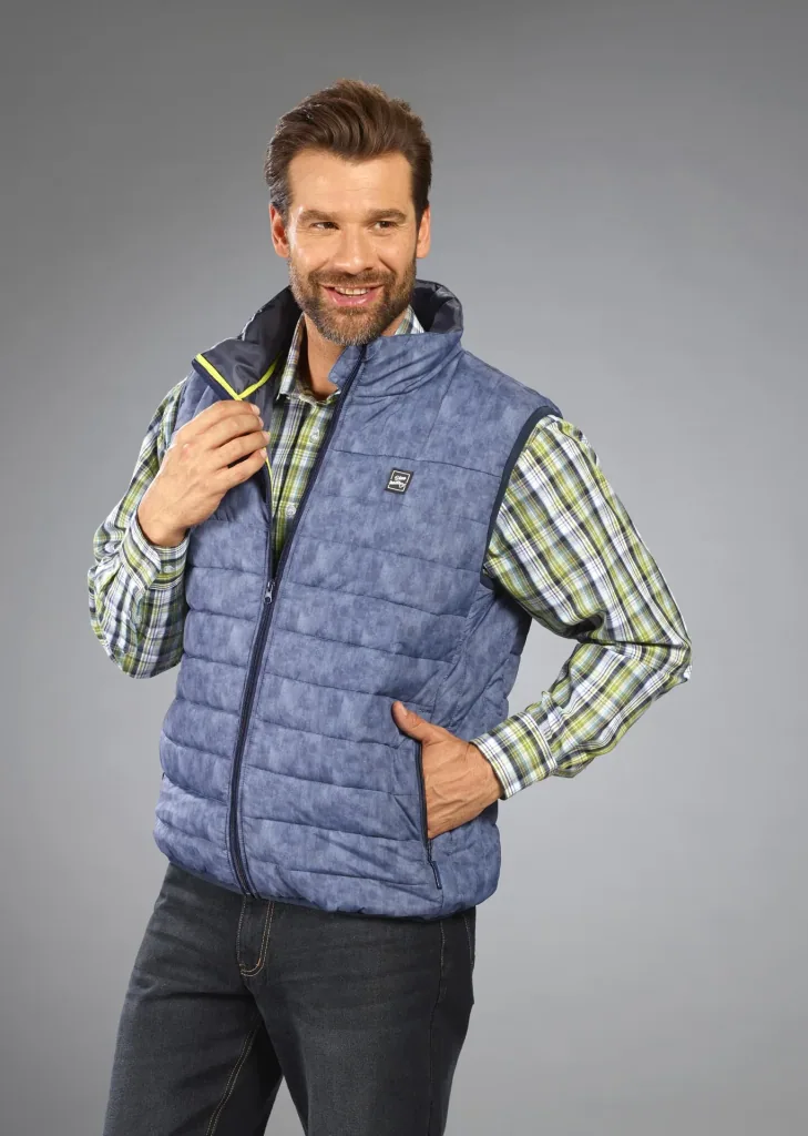 Vest with zipper, color blue, size M