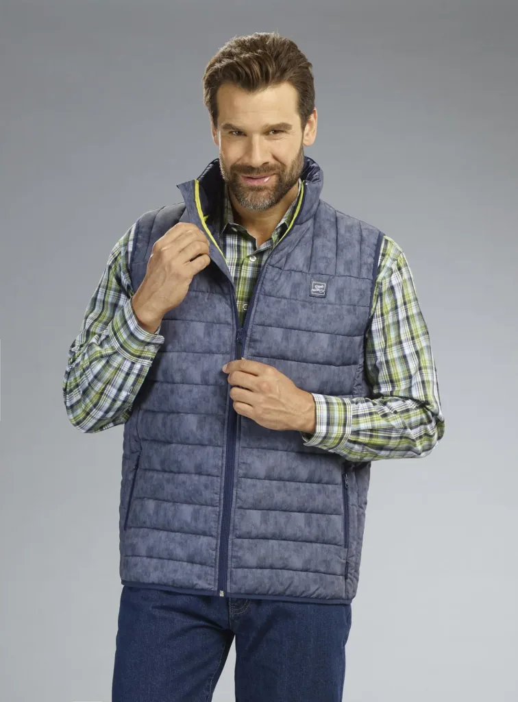 Vest with zipper, color blue, size M