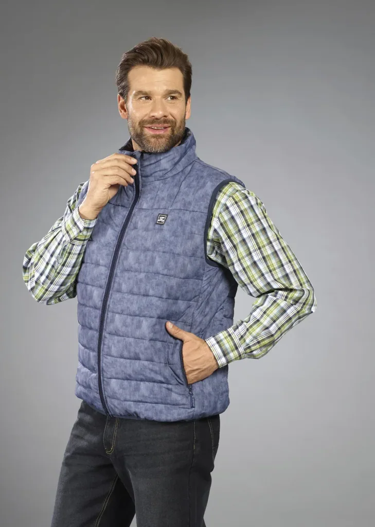 Vest with zipper, color blue, size M