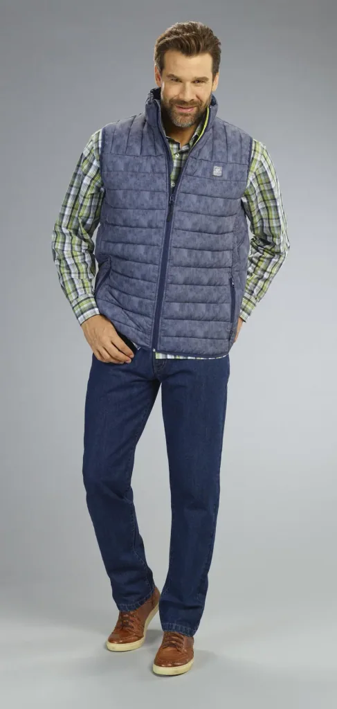 Vest with zipper, color blue, size M