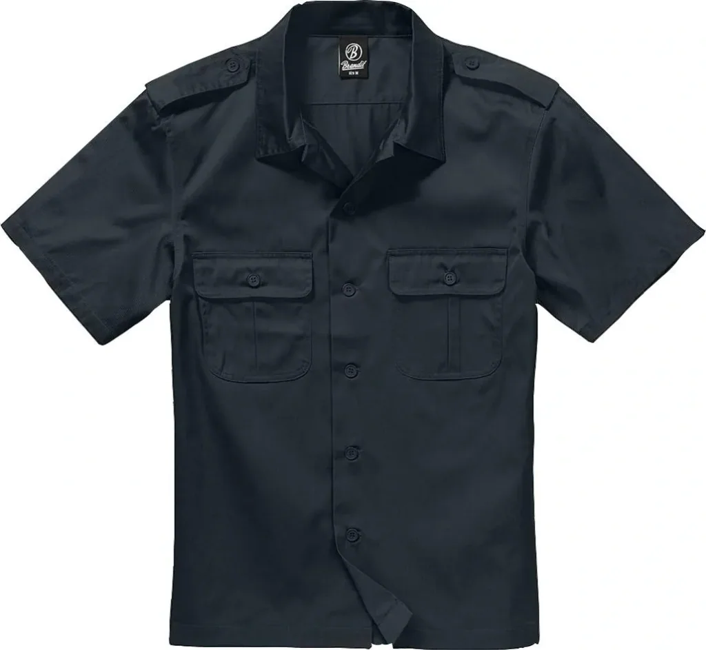 US shirt, short sleeve, color black, size M