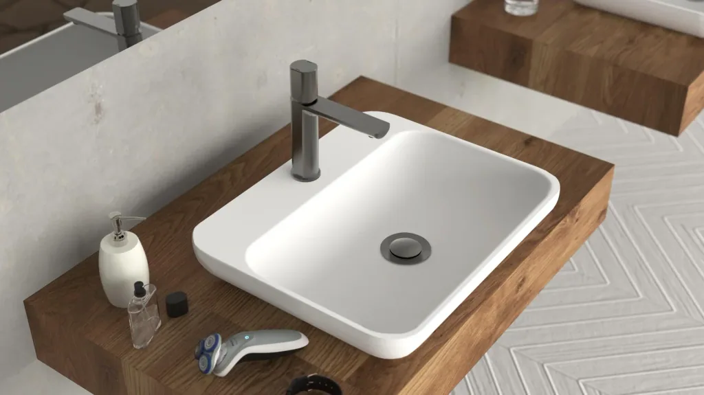 Wash basin mixer "NEW YORK", matt graphite