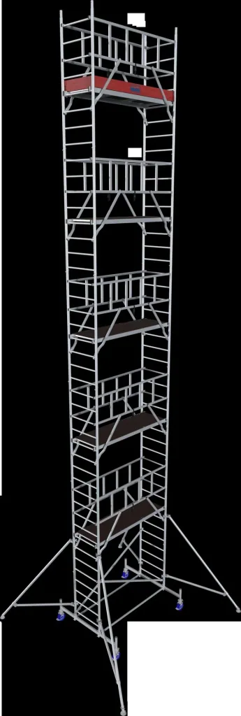 MONTO ProTec aluminum mobile scaffold, working height approx. 12.30 m