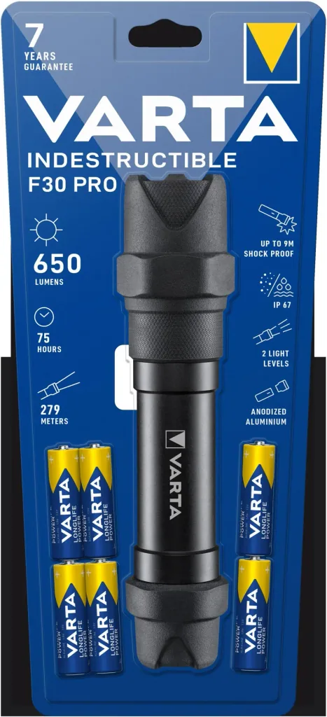 LED Flashlight - F30 Indestructible, shock-absorbing