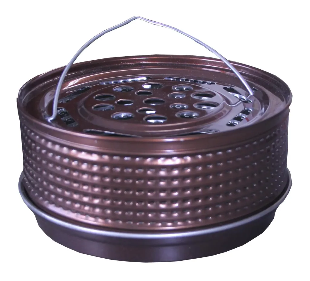 Insect spiral holder made of metal, bronze-colored, including 10 insect spirals