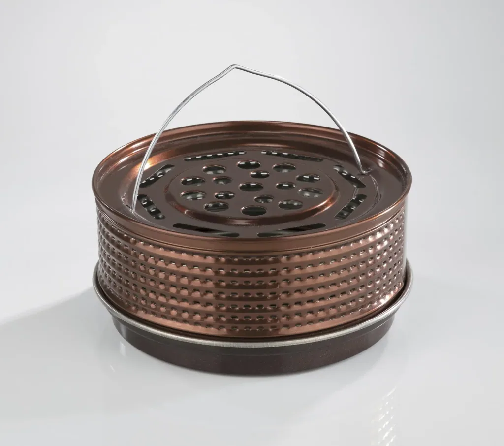 Insect spiral holder made of metal, bronze-colored, including 10 insect spirals