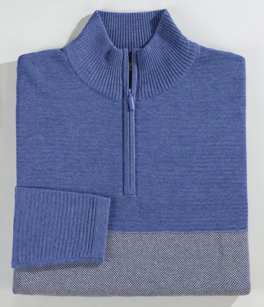 Sweater with zipper, color royal, size M