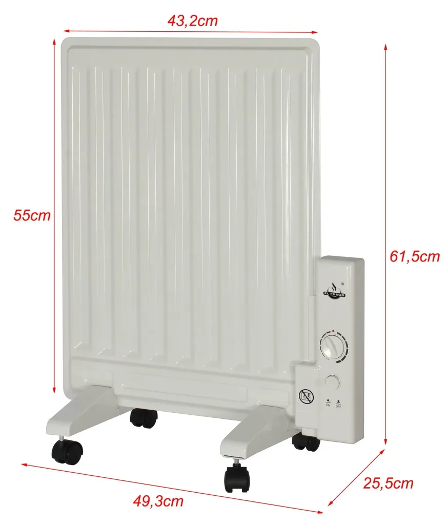 Oil panel heater, white, 400 W