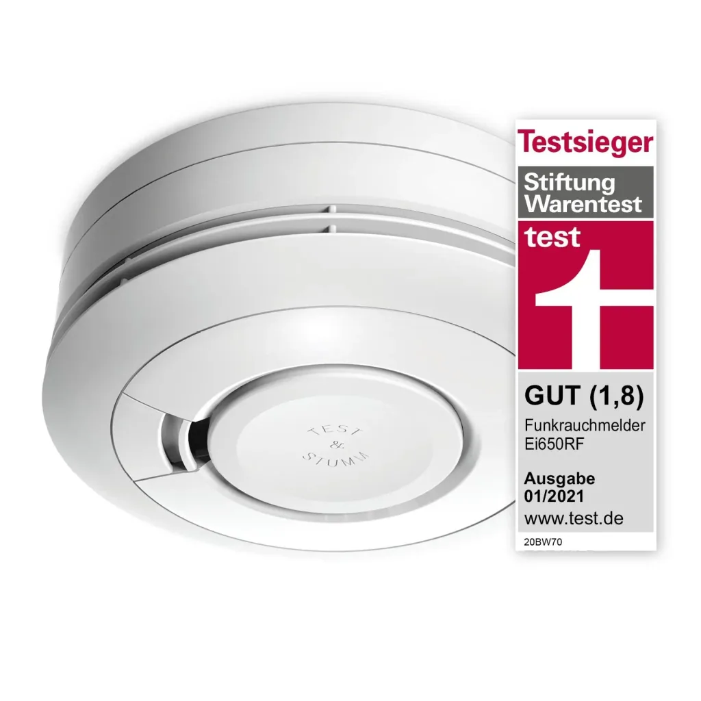 Wireless smoke alarm EI650RF with 10-year battery