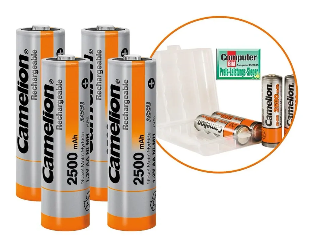 NiMH Mignon (AA) battery with 2500mAh - 4 pieces including box