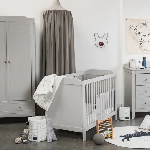 Maison Charlotte cabrio babybed Opera 70 x 140 cm grijs