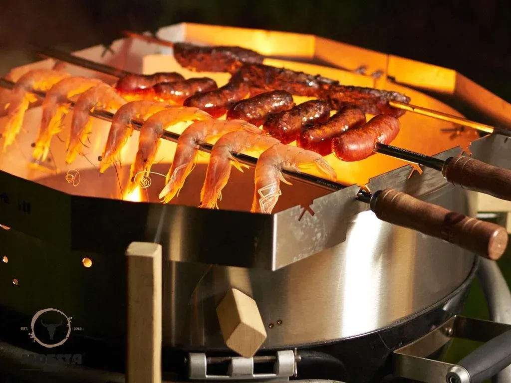 ChurrascoBBQ - Set for Smokin Pizzaring: 57 cm for South American spit grilling