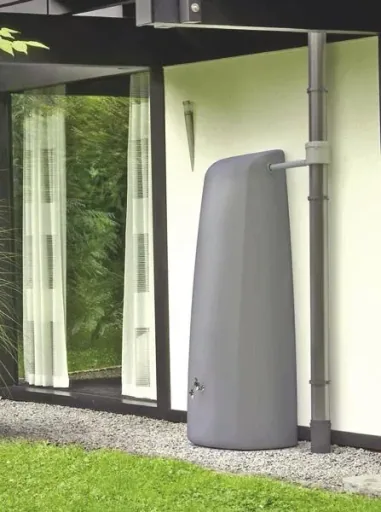 Rain barrel, wall tank "Elegance", sand beige, 400 liters