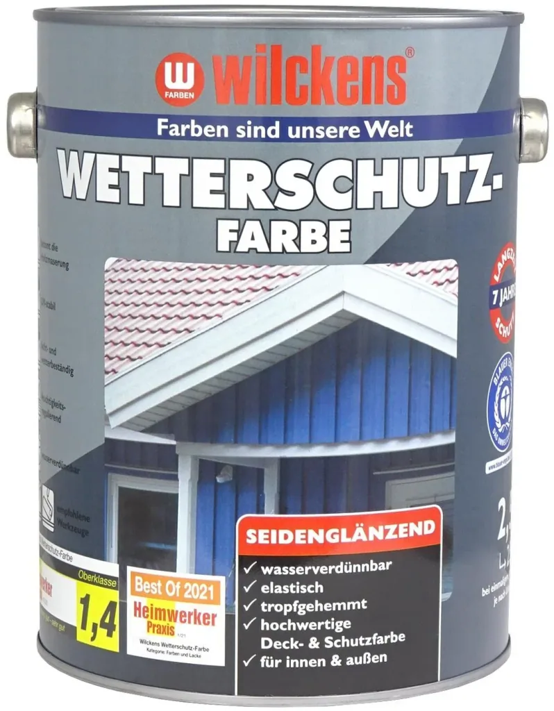 Weatherproof paint RAL 7001, silver grey, 2.5 liters