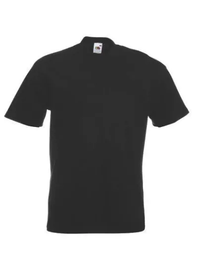 T-shirt with round neck, color black size M