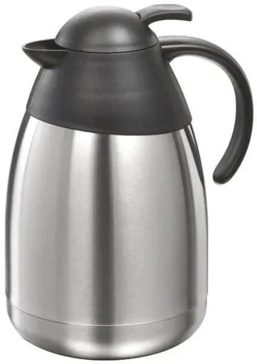 Stainless steel vacuum flask, 2.0 liters, height with lid 27 cm, without lid 24.5 cm