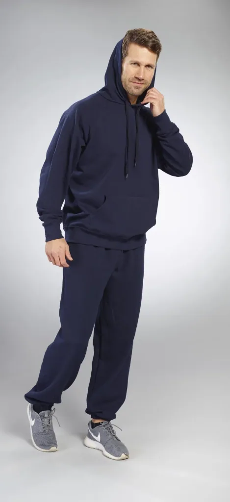 Hoody with kangaroo pocket, color navy, size L