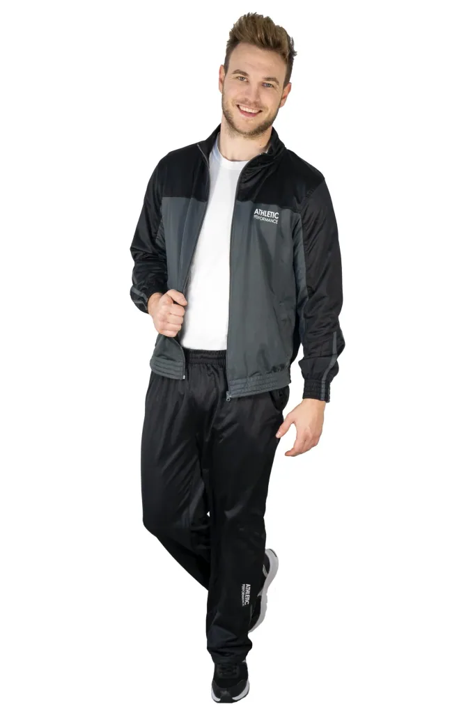 Tracksuit, color black/grey, size M