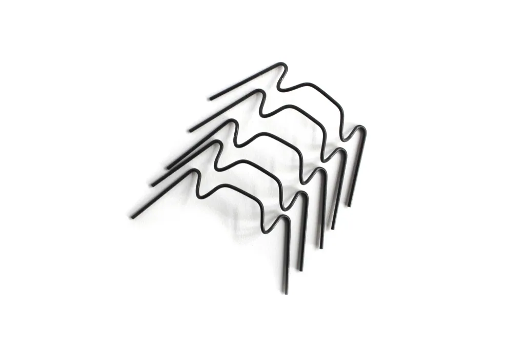 Glass spring clips, 20 pieces, black