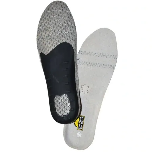 Leather insole, color black/grey, size 45