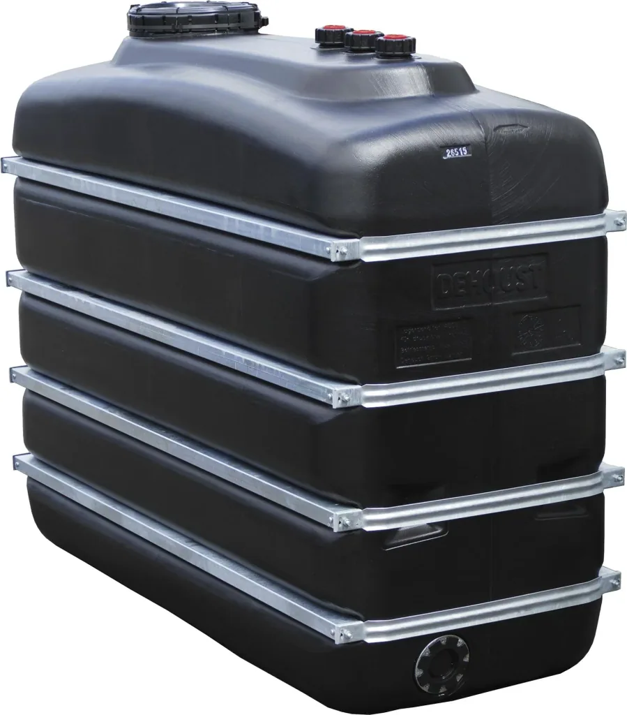 Space-saving tank 4000 L, black