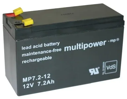 Lead-acid battery 12V, 7.2Ah, 4.8mm connection, VdS