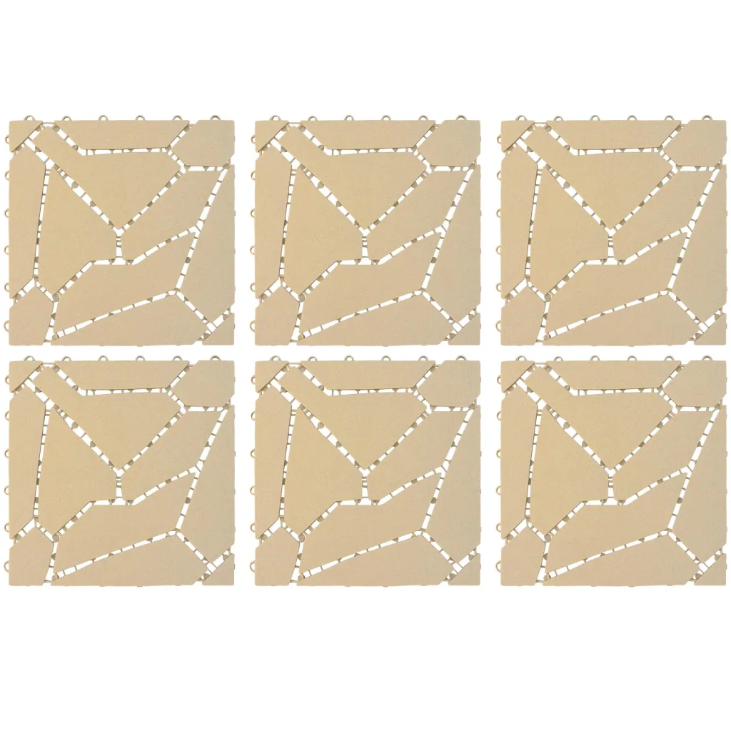 Garden slabs, natural stone look, 30 x 30 cm, set of 6
