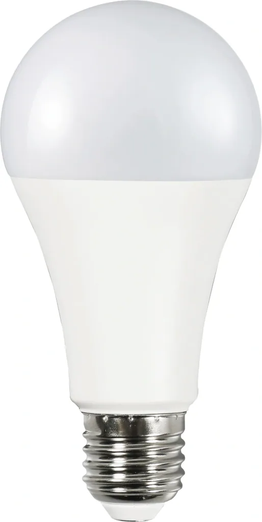LED lamp with 15 watts, E27, warm white