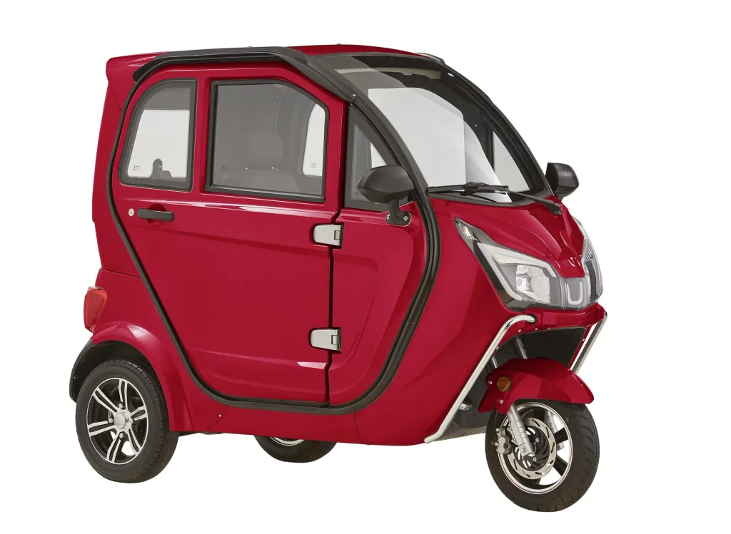 3-wheel electric cabin vehicle eLizzy Premium 25 km/h red, with on-site instruction