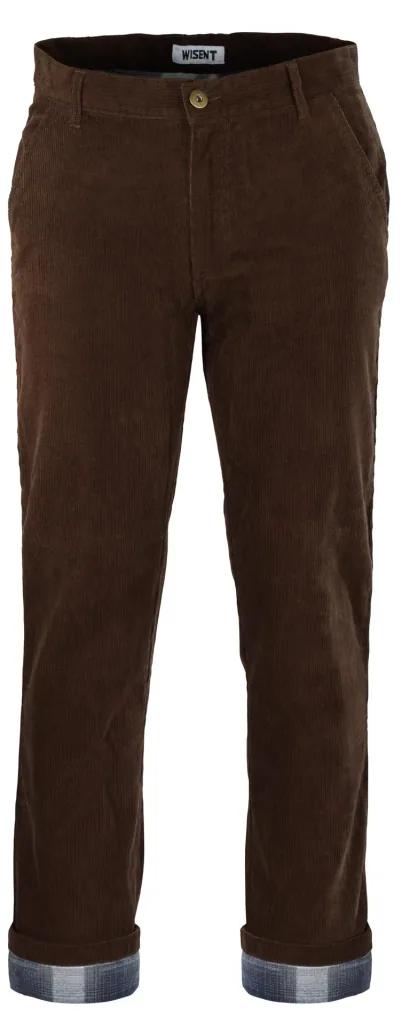 Thermal corduroy trousers, size 48, color brown
