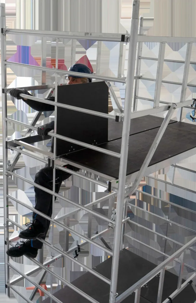 MONTO ProTec XXL aluminum mobile scaffolding, wide structure, working height approx. 2.90 m