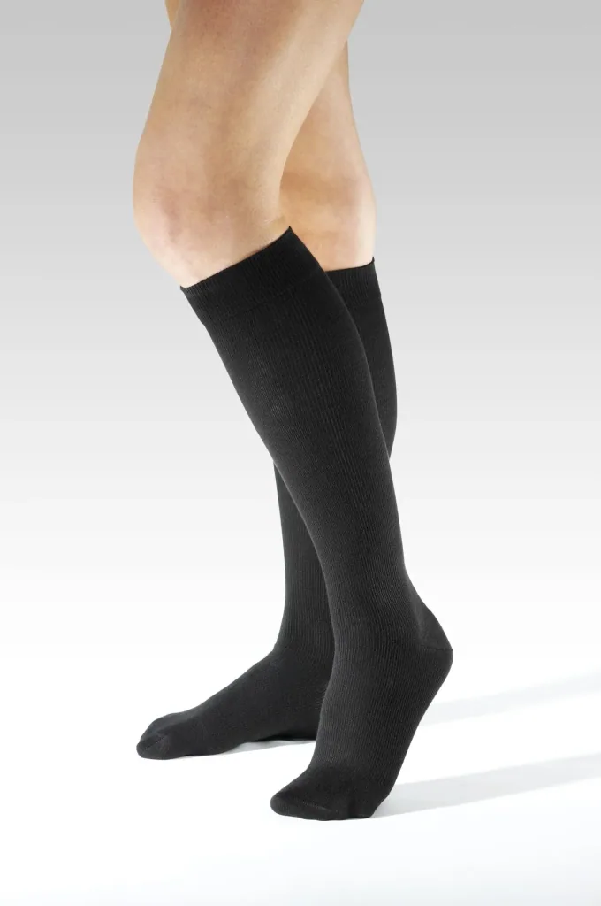 Support stockings, cotton, 2 pairs, size XS (34-37), black