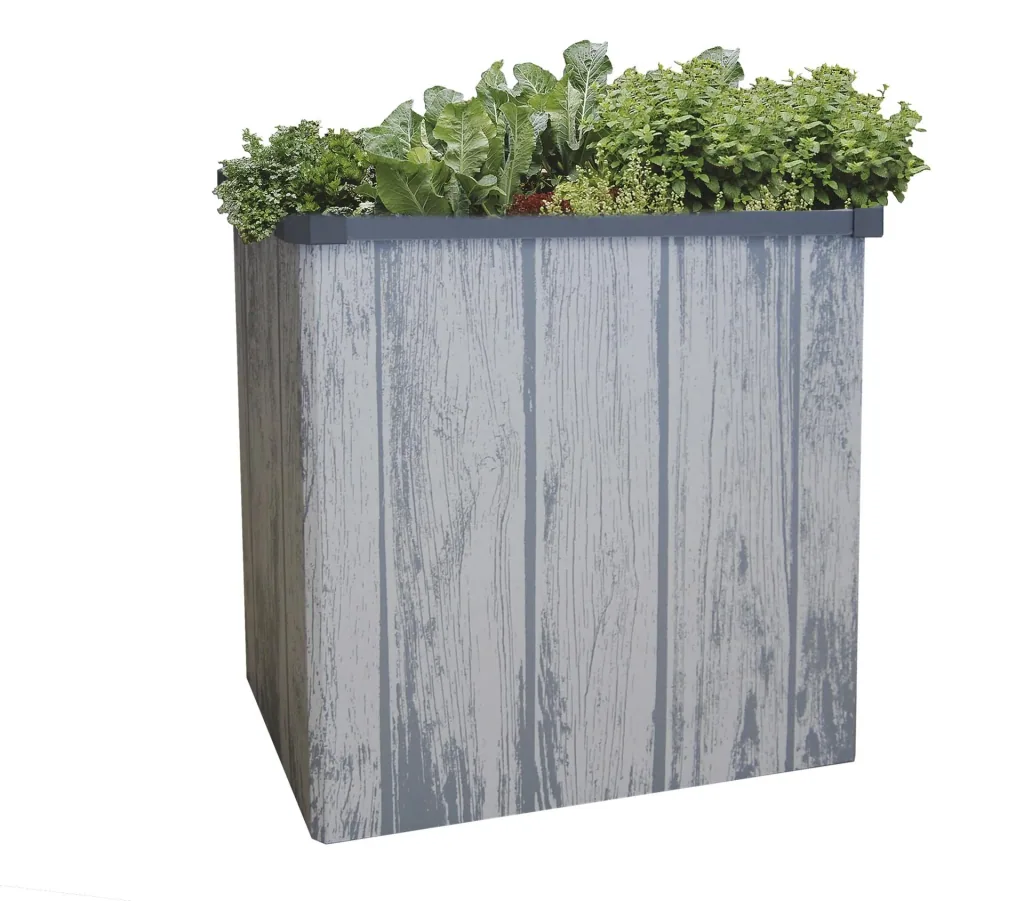 Folding raised bed "Easy Garden" rattan light birch