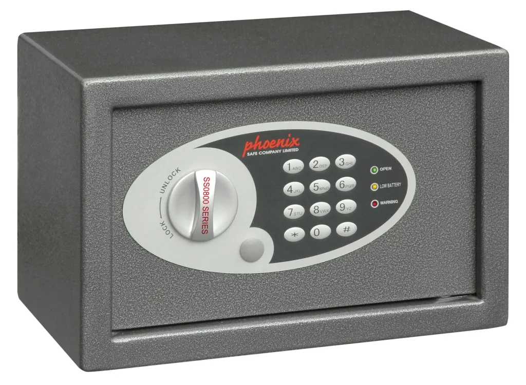 Vela Home & Office safe with electronic lock, external dimensions 200 x 310 x 200 mm
