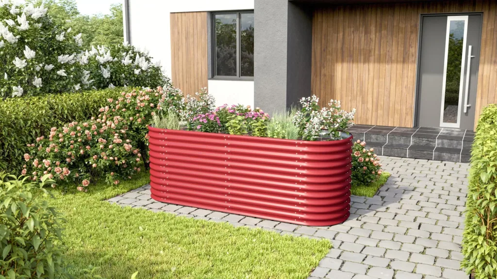 Raised bed extension Stretched 858, color ruby