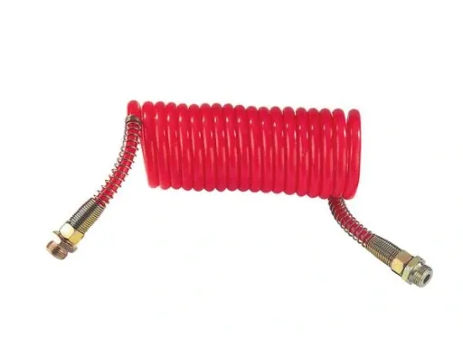 Spiral compressed air hose, red, application type: supply