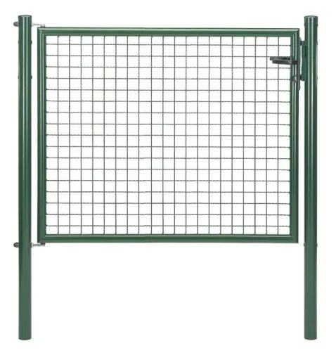 Corrugated mesh single gate, green, width 125 cm, height 100 cm