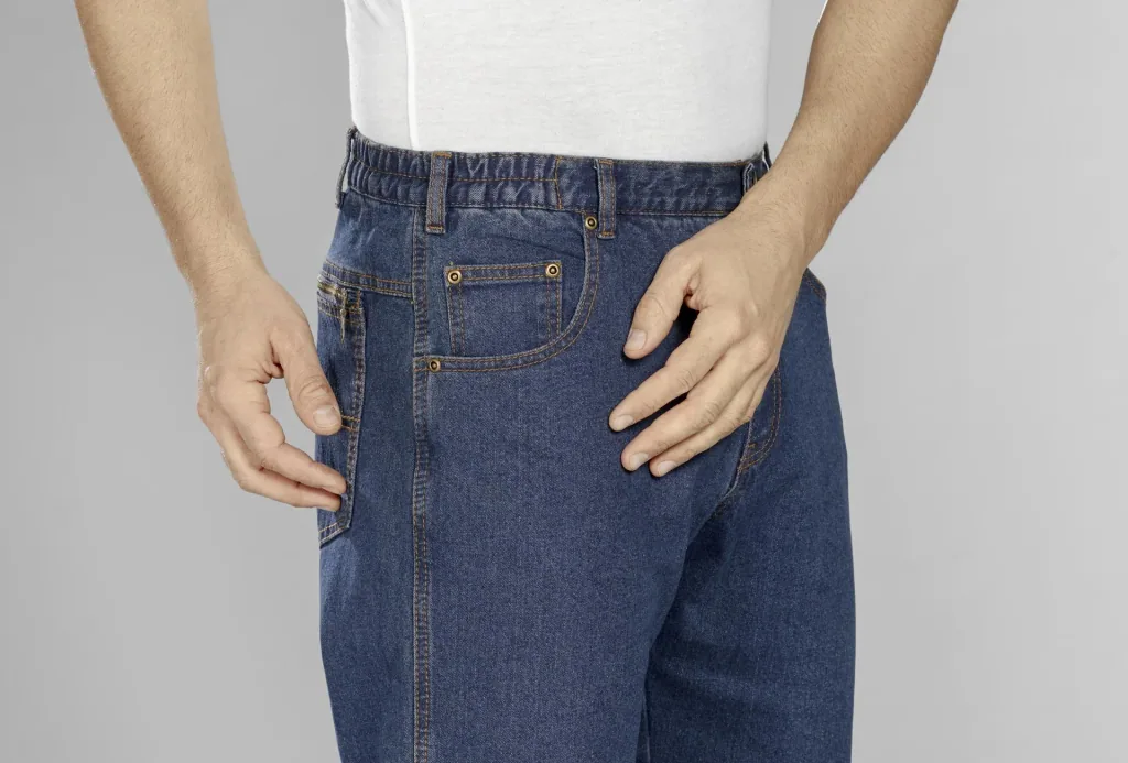 Extra-light travel jeans, color blue stone, size 27