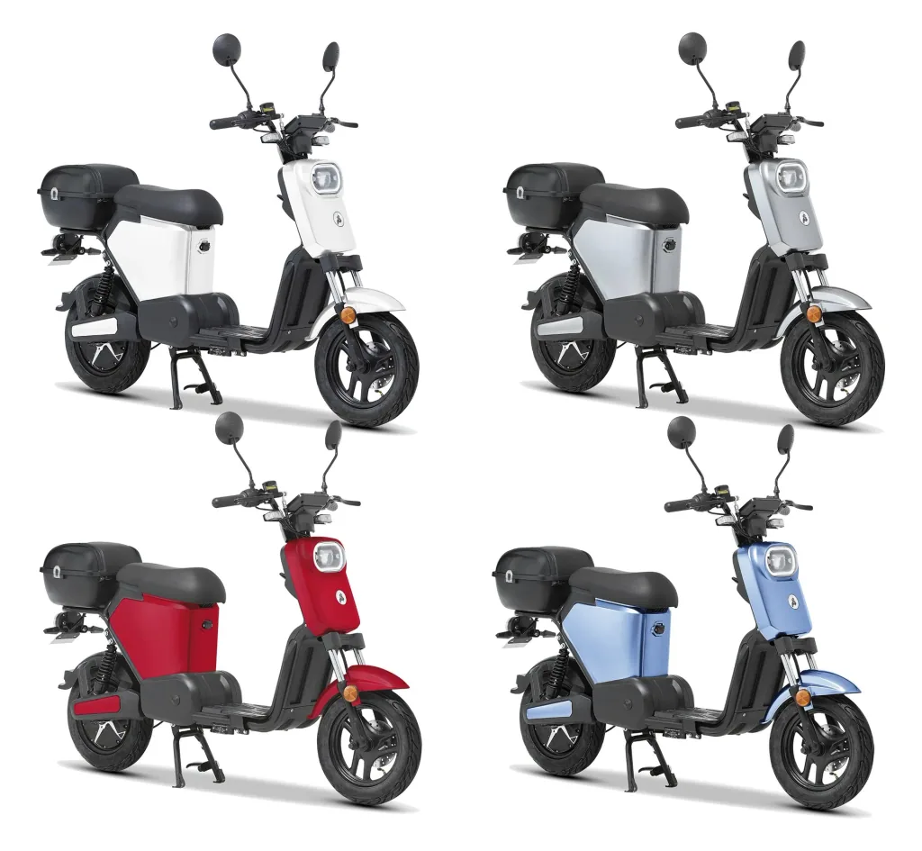 E-Scooter "Messina" 20 km/h white - Economical - Efficient thanks to high-quality wheel hub motor and lithium battery