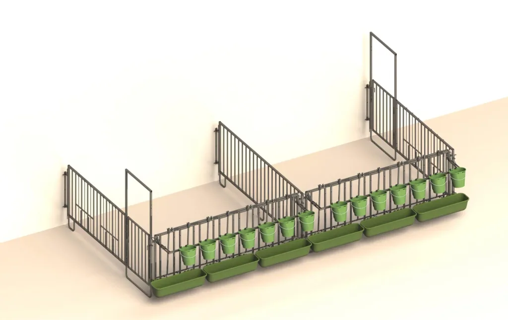 Fence section grid, long, for modular fence stabling